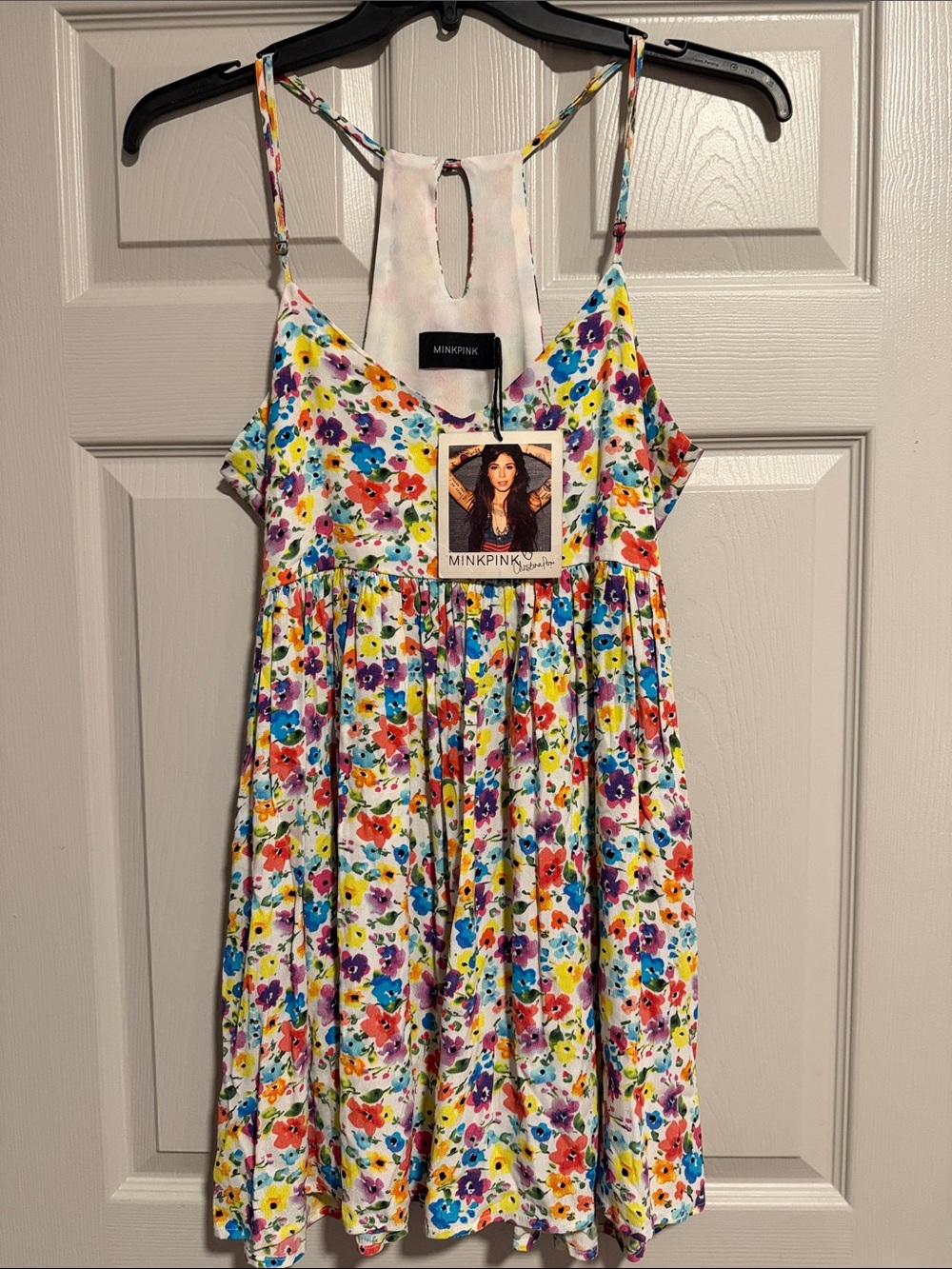 MINKPINK White Floral Spaghetti-Strap Sundress - Picture 4 of 6